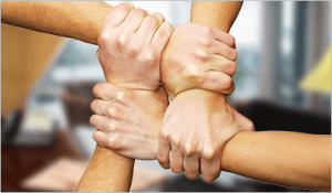 Hands holding supporting Content Marketing Business Support My Words Work For You