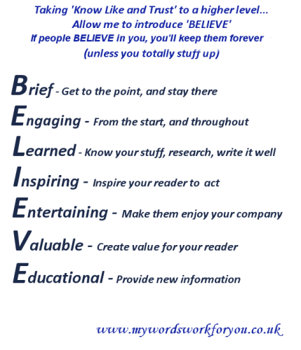 Belief business support poster My Words Work For You