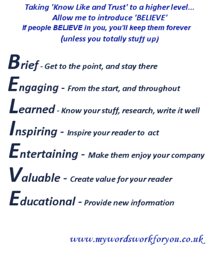Customer Belief Content Marketing My Words Work For You