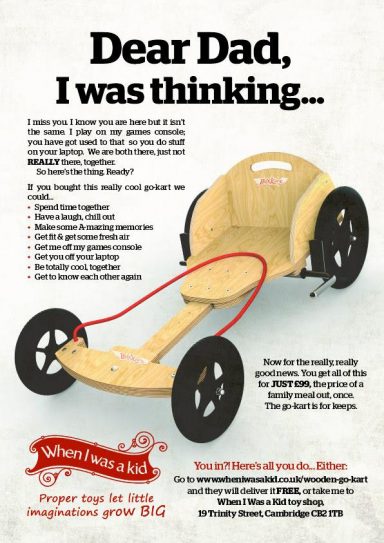 Go-Kart Advertisement Content Marketing My Words Work For You